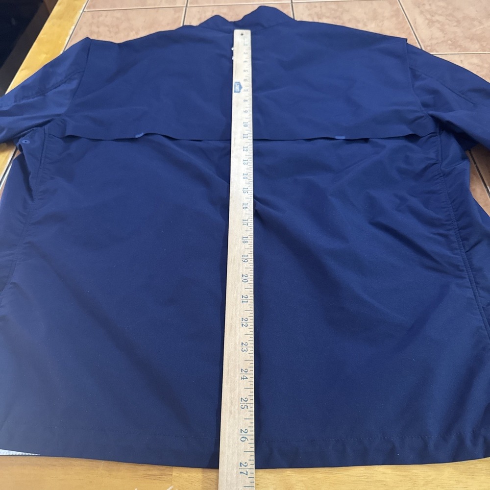 Polo Golf Ralph Lauren Mens Sz L Blue Bi-Swing Packable Windbreaker Jacket Logo - Picture 11 of 12